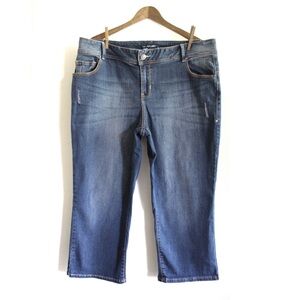 Lane Bryant Genius Fit Capri Jeans Plus Size 20 Preowned